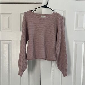 Pink Rose Mauve Crew Neck Sweater